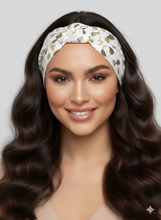 Carica l&#39;immagine nel visualizzatore di Gallery, Turbante fantasia provenzale floreale cotone Fascia Capelli Made in Italy Hairband headband
