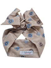 Carica l&#39;immagine nel visualizzatore di Gallery, Turbante beige chiaro puro cotone  Made in Italy Fascia Capelli hairband
