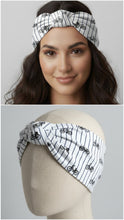 Carica l&#39;immagine nel visualizzatore di Gallery, Turbante bicicletta fantasia bike rigata cotone Made in Italy Fascia Capelli Hairband headband
