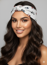 Carica l&#39;immagine nel visualizzatore di Gallery, Turbante fantasia Vespa Collection in cotone anallergico  Fascia Capelli Made in Italy Hairband headband
