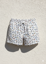 Carica l'immagine nel visualizzatore di Gallery, Pantaloncini Vespa boxer fantasia 100% Cotone Made in Italy Fantasia Shorts 2 tasche laterali

