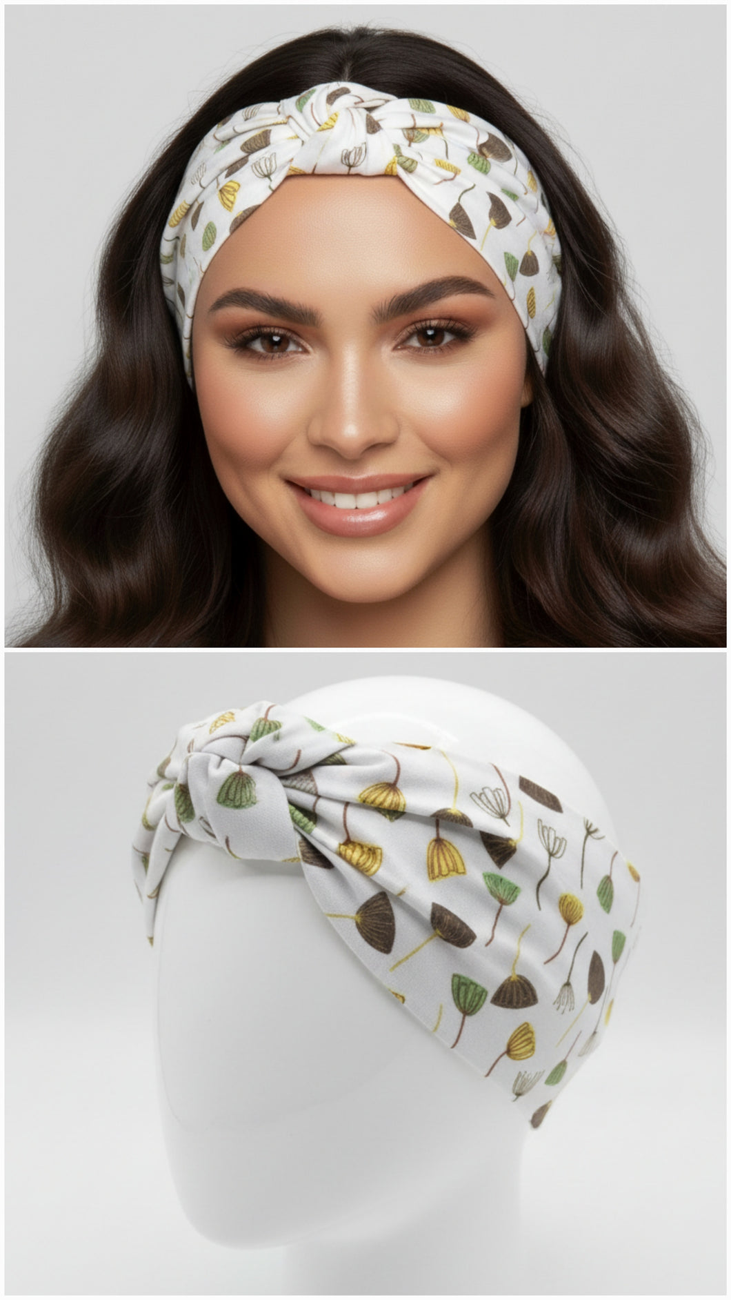 Turbante fantasia provenzale floreale cotone Fascia Capelli Made in Italy Hairband headband