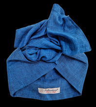 Load image into Gallery viewer, Turbante azzurro puro lino Made in Italy Fascia Capelli hairband
