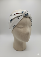 Carica l&#39;immagine nel visualizzatore di Gallery, Turbante fantasia Vespa Collection in cotone anallergico  Fascia Capelli Made in Italy Hairband headband
