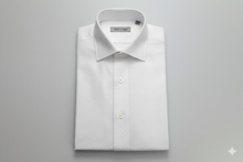 Carica l&#39;immagine nel visualizzatore di Gallery, Camicia Uomo Bianca Elegante tessuto alta qualità puro cotone titolo 100 fil coupe  Made in Italy
