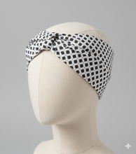 Carica l&#39;immagine nel visualizzatore di Gallery, Turbante cotone micro fantasia Made in Italy Fascia Capelli Hairband headband
