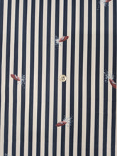 Carica l&#39;immagine nel visualizzatore di Gallery, Turbante Rigato blu motoscafo fantasia cotone Fascia Capelli Made in Italy Hairband headband
