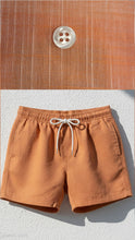 Carica l'immagine nel visualizzatore di Gallery, Boxer bermuda fantasia 100% Cotone arancione costume da bagno Made in Italy Shorts 2 tasche laterali
