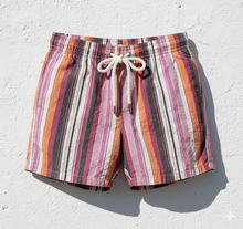 Carica l'immagine nel visualizzatore di Gallery, Boxer bermuda tessuto 100% Cotone seersucker fantasia costume da bagno Made in Italy Shorts 2 tasche laterali
