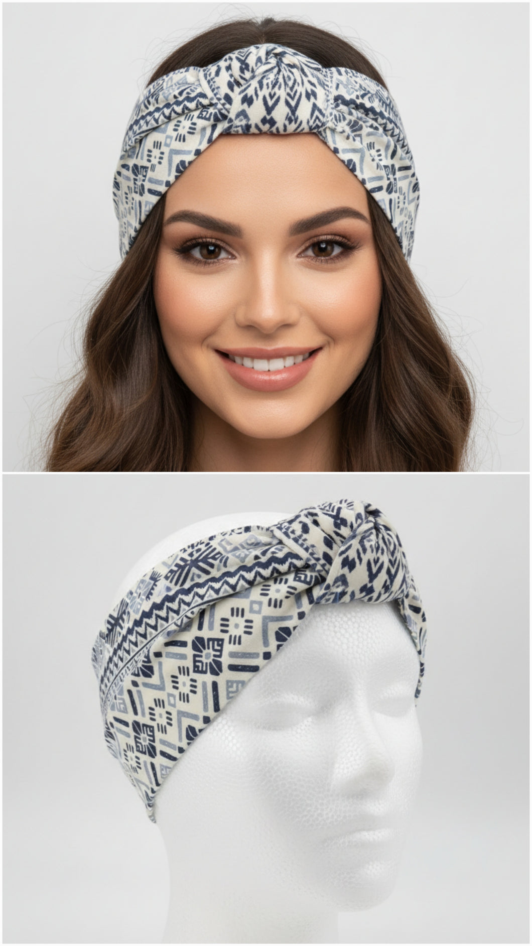 Turbante fantasia Bandana cotone Fascia Capelli Made in Italy Hairband headband