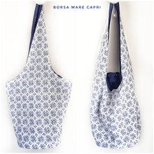 Carica l&#39;immagine nel visualizzatore di Gallery, Borsa Mare in tessuto cotone fashion Capri design Made in Italy
