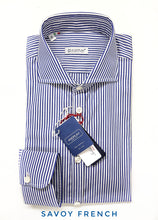 Load image into Gallery viewer, Camicia Uomo puro cotone a righe blu alta qualità
