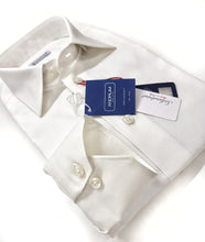 Carica l&#39;immagine nel visualizzatore di Gallery, Camicia Bianca Nido d&#39;ape PIN POINT cotone armaturato made in italy
