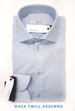 Load image into Gallery viewer, Camicia Azzurra puro cotone TWILL elegante formal

