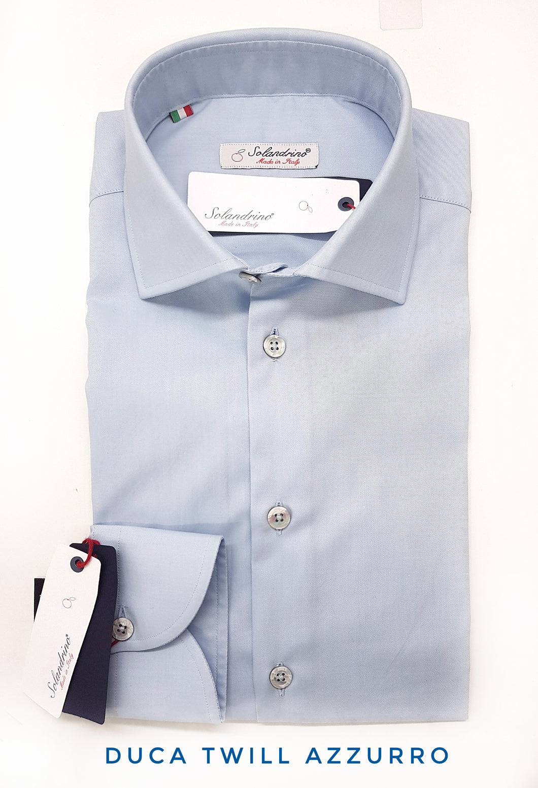 Camicia Azzurra puro cotone TWILL elegante formal