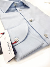 Load image into Gallery viewer, Camicia Azzurra puro cotone TWILL elegante formal
