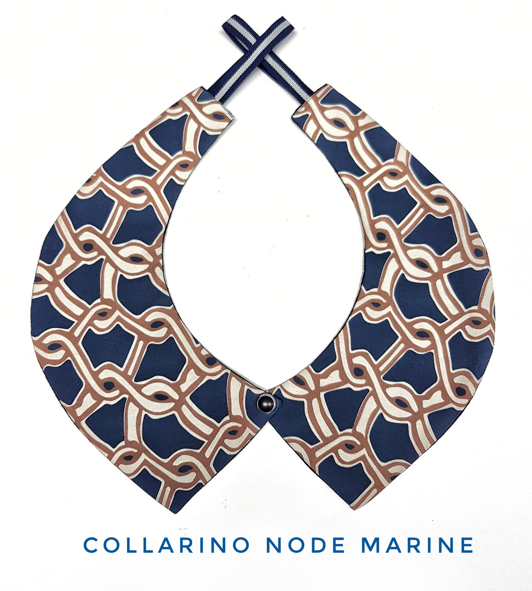Colletto Donna fashion Design collarino Node Marine cotone