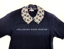 Load image into Gallery viewer, Colletto Donna fashion Design collarino Node Marine cotone
