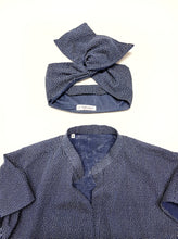 Load image into Gallery viewer, Copricostume Abito Camicia  Caftano donna fantasia Ischia pois cotone lino Made in italy
