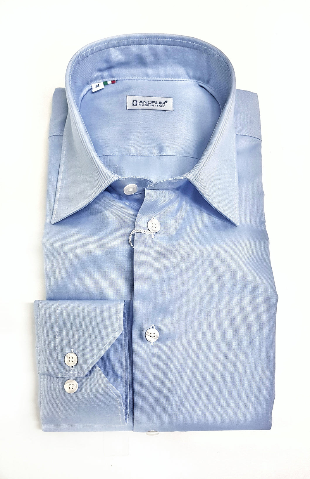 Camicia Uomo Manica lunga in cotone slim fit Fantasia - AZZURRO Camicia Uomo Manica lunga in cotone slim fit Fantasia - AZZURRO