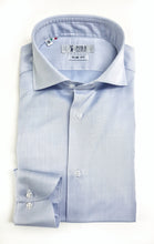 Carica l&#39;immagine nel visualizzatore di Gallery, Camicia classica Azzurra collo Francese puro cotone TWILL made in italy
