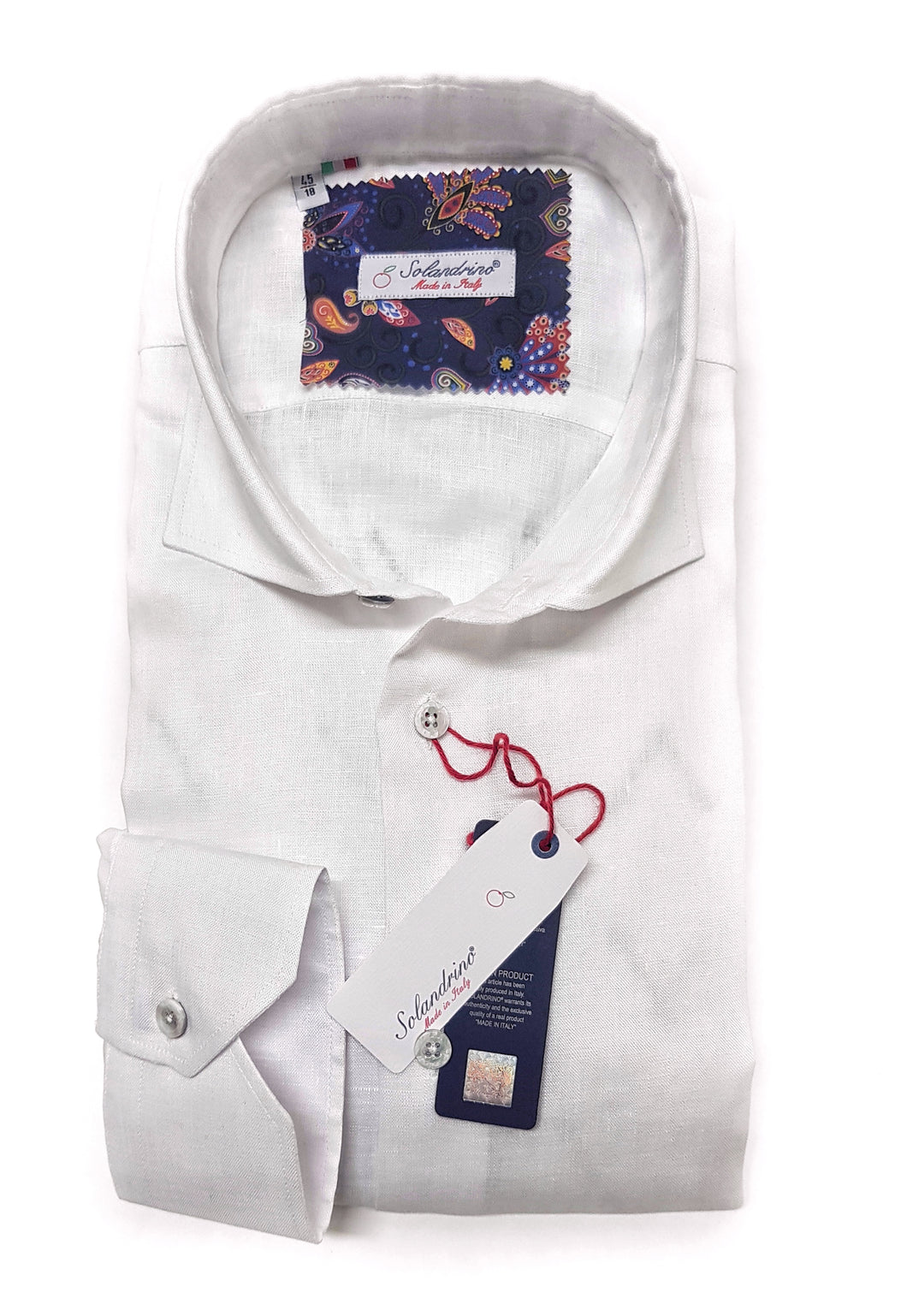 Camicia Bianca puro Lino made in Italy - white Linen Shirt