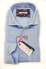 Carica l&#39;immagine nel visualizzatore di Gallery, Camicia Azzurra puro Lino made in Italy - Light blue Linen Shirt
