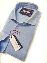 Carica l&#39;immagine nel visualizzatore di Gallery, Camicia Azzurra puro Lino made in Italy - Light blue Linen Shirt
