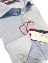 Carica l&#39;immagine nel visualizzatore di Gallery, Camicia Azzurra puro Lino made in Italy - Light blue Linen Shirt

