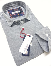 Load image into Gallery viewer, Camicia lino Grigio chiaro Ghiaccio made in Italy - light grey Linen Shirt
