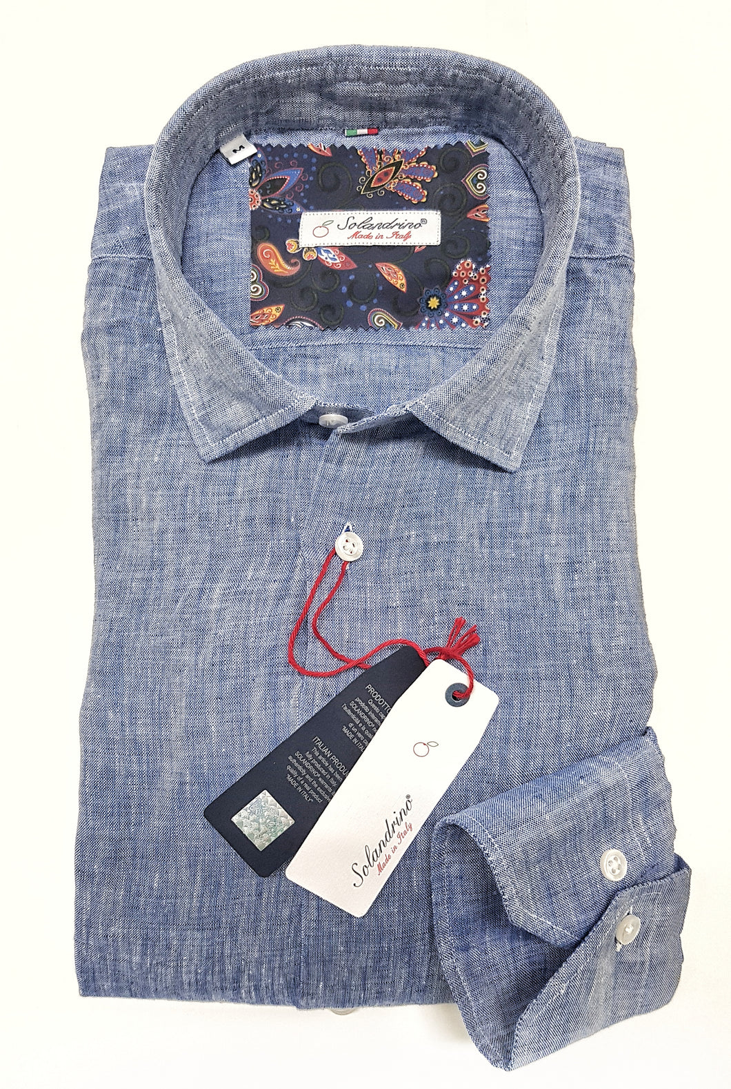 Camicia lino Azzurro made in Italy - Blue Linen Shirt