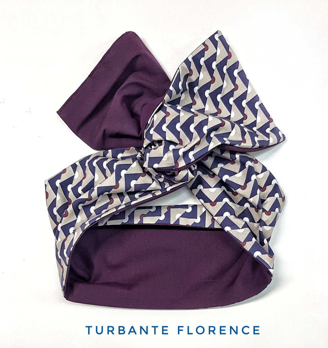 Turbante hairband Fashion in cotone fascia capelli design Florence made in Italy