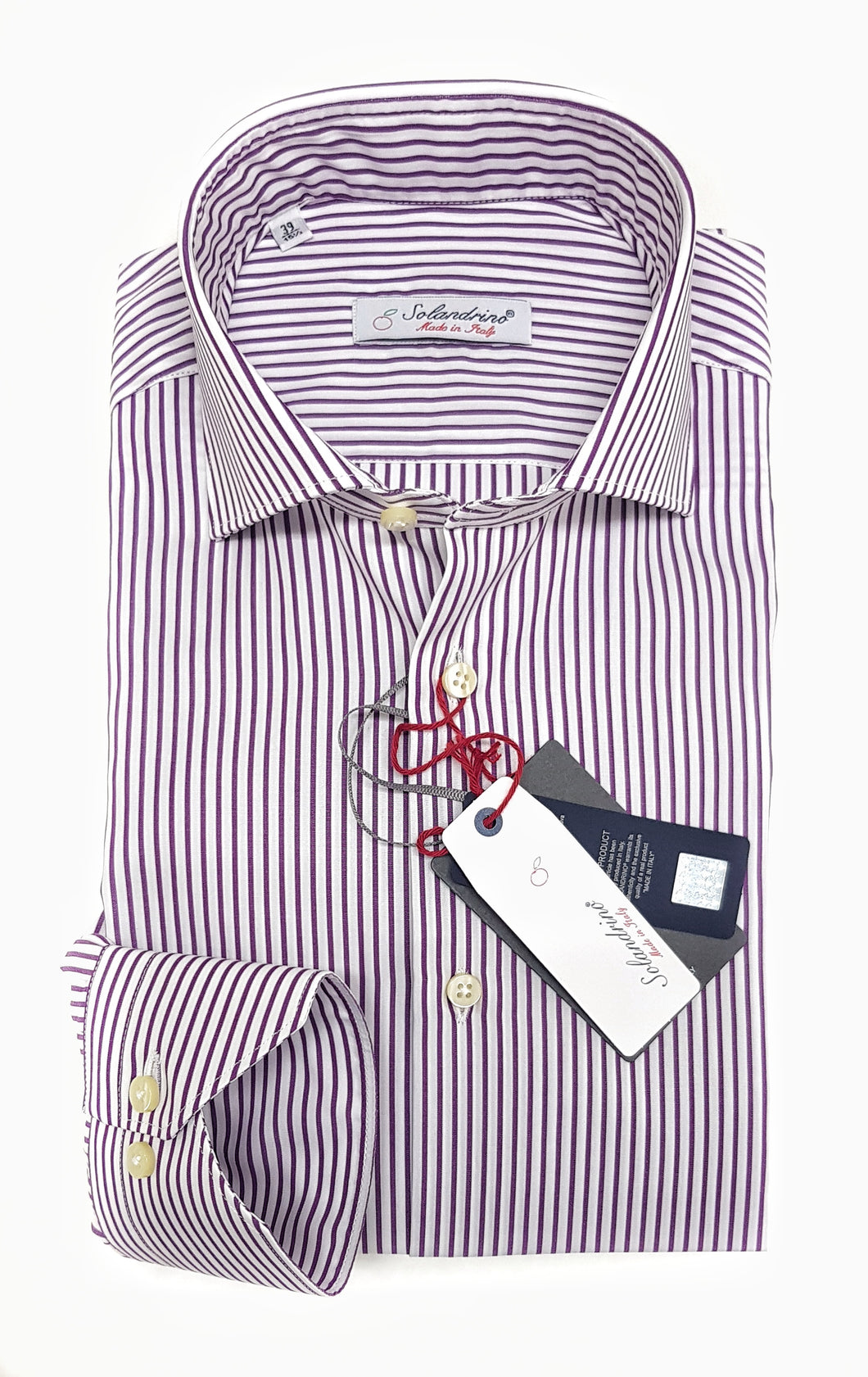 Camicia Uomo rigata viola Lilla puro cotone  alta qualità- Stripe light purple shirt