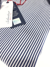 Load image into Gallery viewer, Camicia Uomo puro cotone a righe blu alta qualità made in italy men shirt blue stripe  high quality
