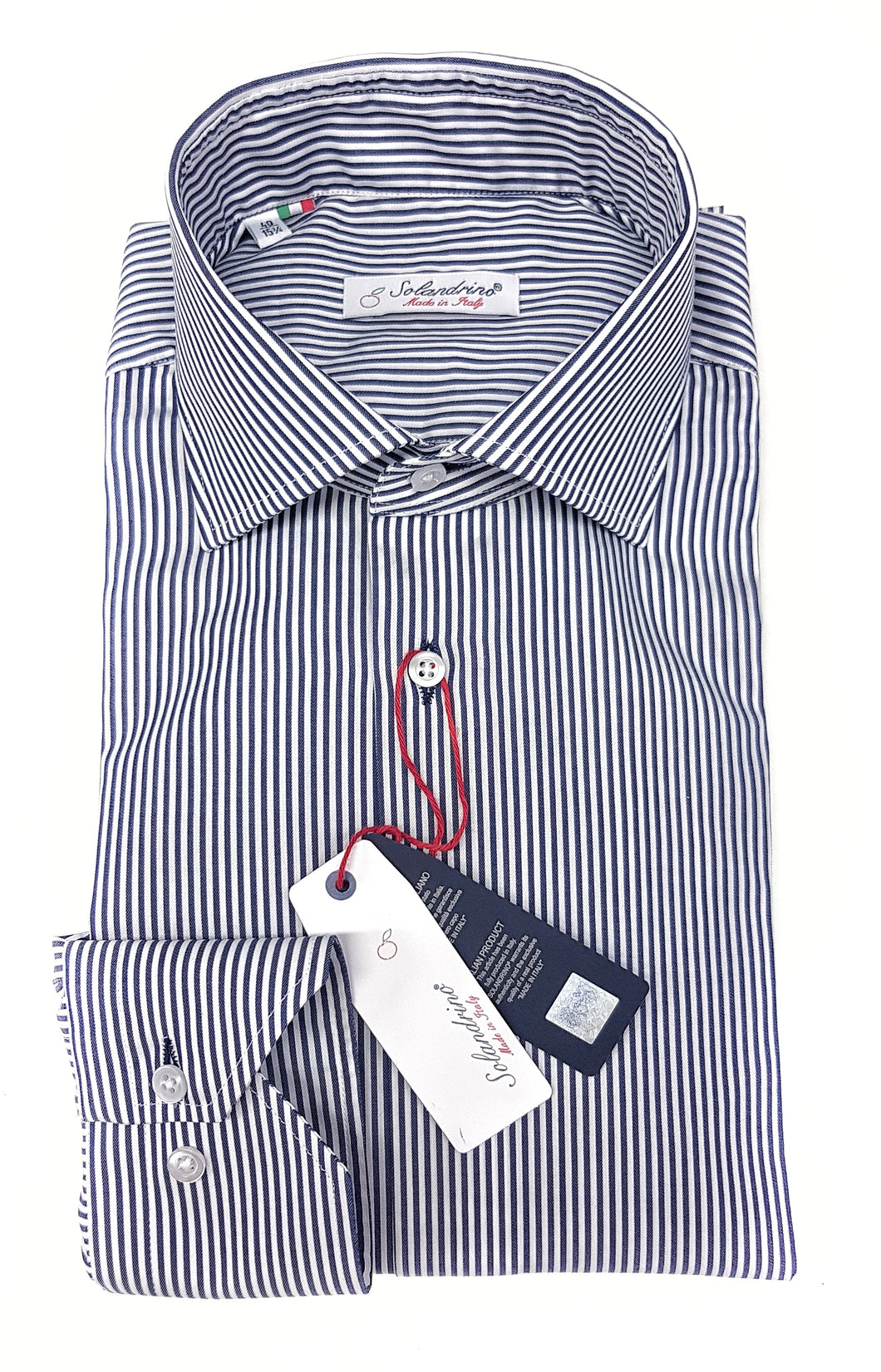 Camicia Uomo puro cotone a righe blu alta qualità made in italy men shirt blue stripe  high quality