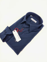 Load image into Gallery viewer, Camicia blu popeline cotone made in italy Blue Navy shirt

