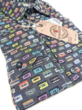 Load image into Gallery viewer, Camicia puro cotone fantasia stampata musicassetta design made in italy Shirt print Fantasy

