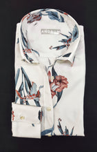 Load image into Gallery viewer, Camicione Donna Vestito cotone bianco  camicione fantasia floreale  made in italy dress shirt
