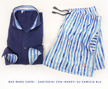 Carica l&#39;immagine nel visualizzatore di Gallery, Costume da Bagno Fasciato abbinato a Camicia Blu con inserti BOX slip interno Made in Italy
