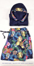 Carica l&#39;immagine nel visualizzatore di Gallery, Costume da Bagno Hawaiano morbido tessuto slip interno  asciugatura rapida Boxer mare uomo fantasia Maldive con 2 tasche laterali Made in Italy
