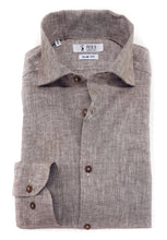 Load image into Gallery viewer, Camicia beige sabbia  puro Lino made in Italy - light brown Linen Shirt

