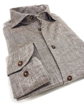 Load image into Gallery viewer, Camicia beige sabbia  puro Lino made in Italy - light brown Linen Shirt
