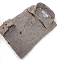 Carica l&#39;immagine nel visualizzatore di Gallery, Camicia beige sabbia  puro Lino made in Italy - light brown Linen Shirt
