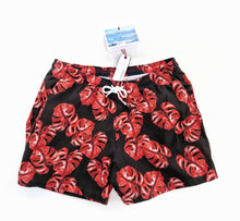 Carica l&#39;immagine nel visualizzatore di Gallery, Costume da Bagno fantasia Holiday Red slip interno  morbido tessuto asciugatura rapida Boxer mare uomo fantasia Holiday flower Red con 2 tasche laterali Made in Italy
