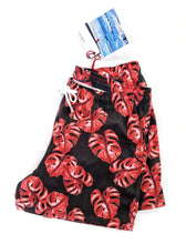 Carica l&#39;immagine nel visualizzatore di Gallery, Costume da Bagno fantasia Holiday Red slip interno  morbido tessuto asciugatura rapida Boxer mare uomo fantasia Holiday flower Red con 2 tasche laterali Made in Italy

