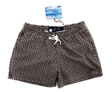 Carica l&#39;immagine nel visualizzatore di Gallery, Costume da Bagno fantasia Geometrica slip interno  morbido tessuto asciugatura rapida Boxer mare uomo fantasia Geometrica con 2 tasche laterali Made in Italy
