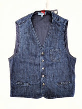 Carica l&#39;immagine nel visualizzatore di Gallery, Gilet Panciotto Jeans Blue Denim in 100% Cotone Made in Italy
