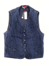 Carica l&#39;immagine nel visualizzatore di Gallery, Gilet Panciotto Jeans Blue Denim in 100% Cotone Made in Italy
