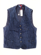 Load image into Gallery viewer, Gilet Panciotto Jeans Blue Denim in 100% Cotone Made in Italy
