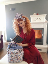 Load image into Gallery viewer, Turbante Fashion in cotone Fantasia design paisley flower 26 Made in Italy
